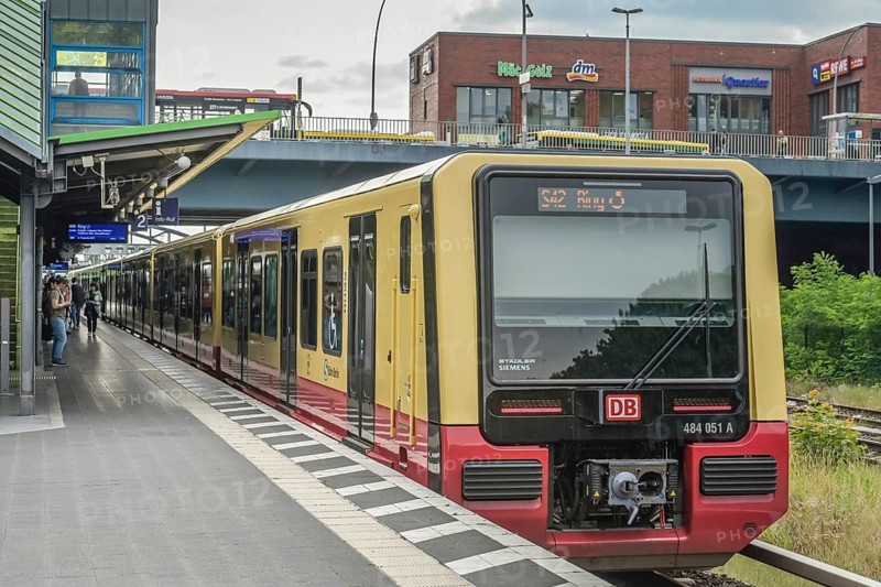 Ringbahn S 42 at Hermannstraße S-Bahn station, Neukölln, Berlin, Germany