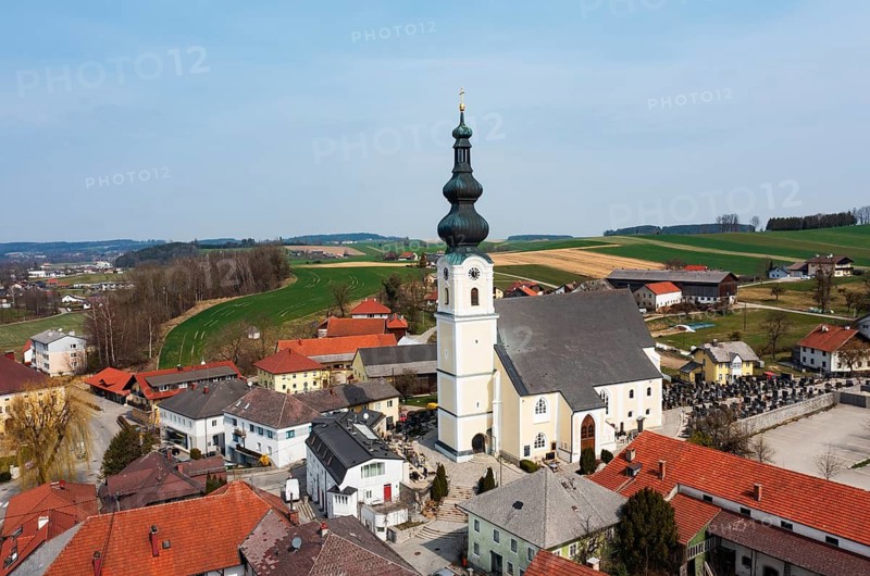 Drone photography, location photography, Waldzell, Innviertel Upper Austria, Austria