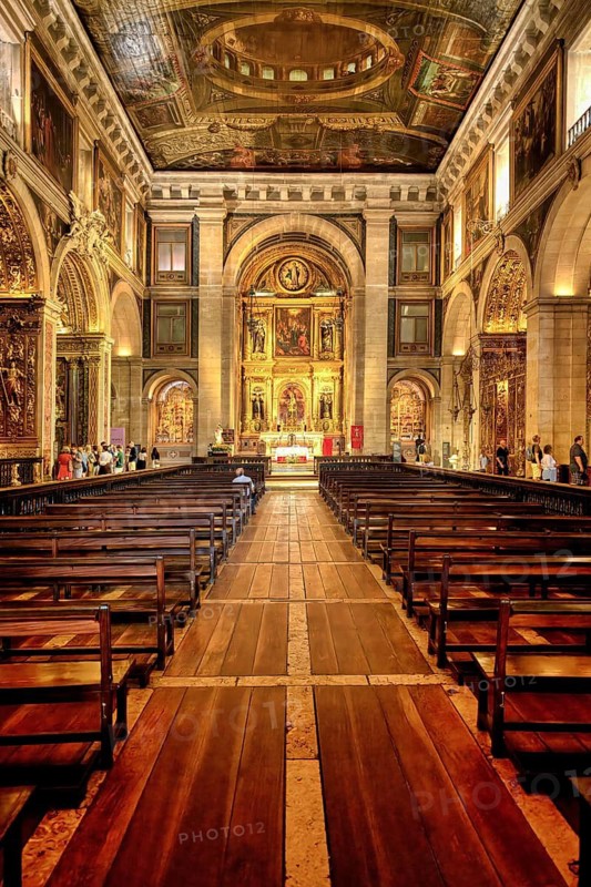 Jesuit Church of Saint Roch, Central Nave and Choir, Chiado, Lisbon