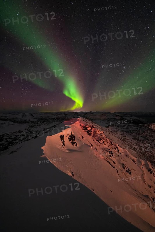Northern Lights (Aurora borealis), Söröya, Finnmark, Norway, December 2018