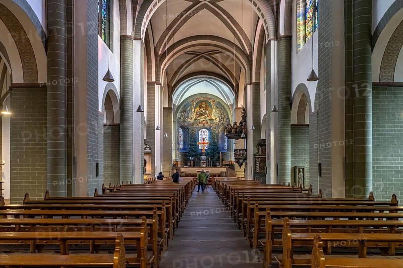 Interior of St. Patrokli Cathedral in Soest, North Rhine-Westphalia, Germany
