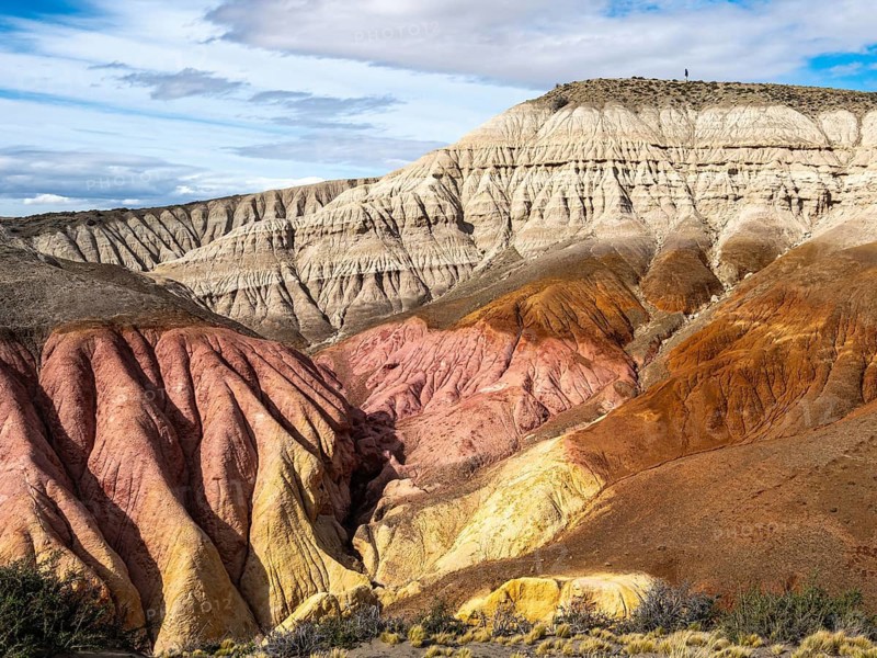 Colorful rock formation Tierra de Colores, Parque Patagonia Argentina, Park Patagonia Argentina, Argentina