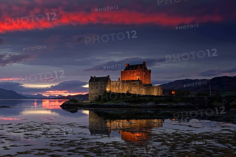 Castle Eilean Donan in Scotland, Loch Duich, Western Highlands, Scotland, United Kingdom