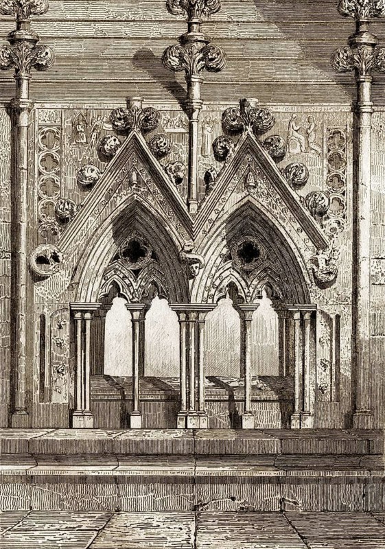 Grave at the Salisbury Cathedral, or Cathedral Church of the Blessed Virgin Mary, Salisbury, England, Great Britain