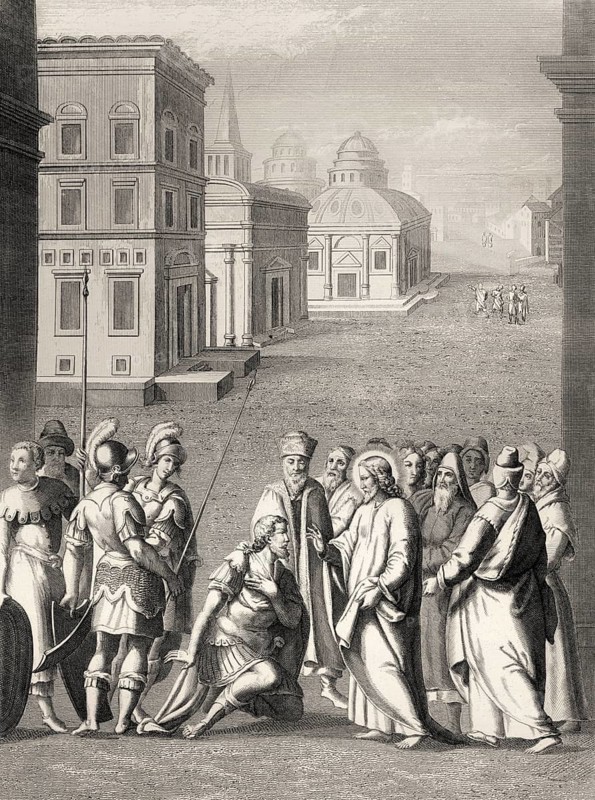 Healing the centurion's servant, Miracle of Jesus, 1853, digitally restored