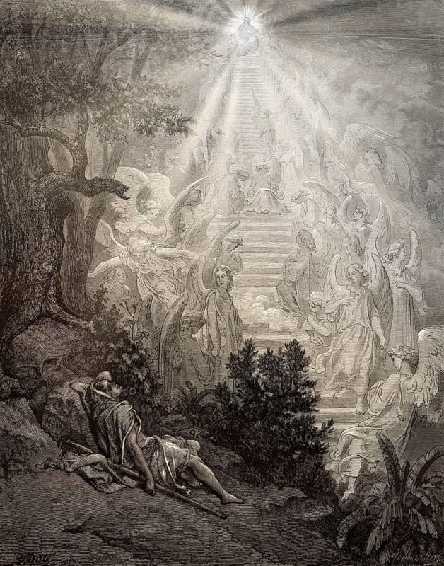 Jacob's Dream, Old Testament, by Gustave Doré, 1863