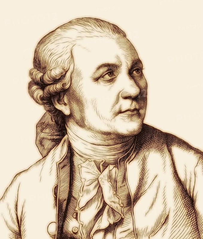 Portrait of Friedrich Gottlieb Klopstock, 1724, 1803, German poet, digitally edited