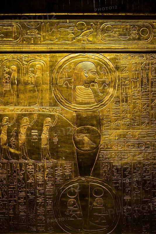 Pharaoh Tutankhamun's gold treasure, the Grand Egyptian Museum, Grand Egyptian Museum, GEM, Giza, Cairo, Egypt