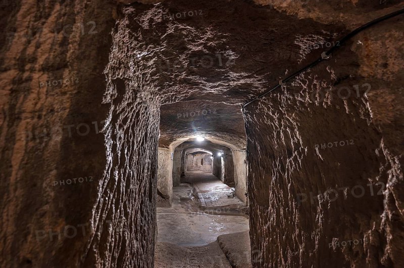 Historic rock cellar, laid out in the 17th century, market square, Lauf an der Pegnitz, Middle Franconia, Bavaria, Germany