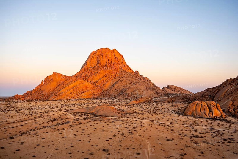 Sunset at Spitzkoppe, Pontok Mountains, Große Spitzkoppe, Große Spitzkuppe Nature Reserve, Namibia