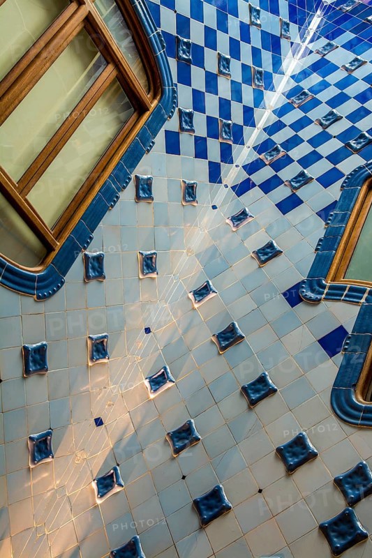Interior of Casa Batllo modernism design by Antoni Gaudi, old town, barcelona, spain