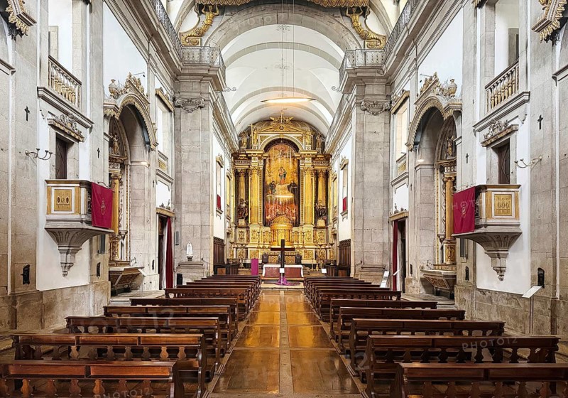 Igreja de S. Jose das Taipas, church of Saint Joseph of Taipas designed by architect Carlos Amarante in a predominantly neo-classical style, Porto, Portugal