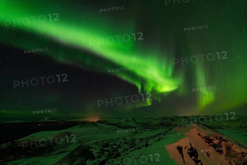 Northern Lights (Aurora borealis), Söröya, Finnmark, Norway, December 2018