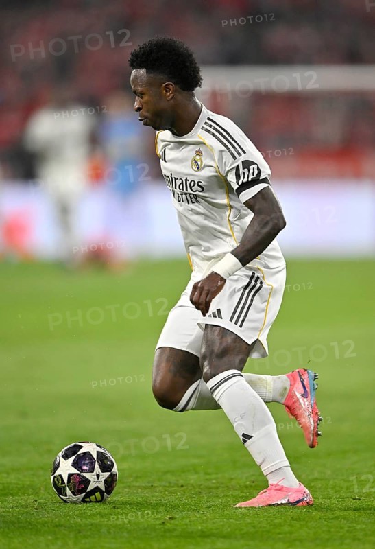 Vinicius Junior Real Madrid (07) Action on the ball Football UEFA Champions League CL Allianz Arena, Munich, Bavaria, Germany