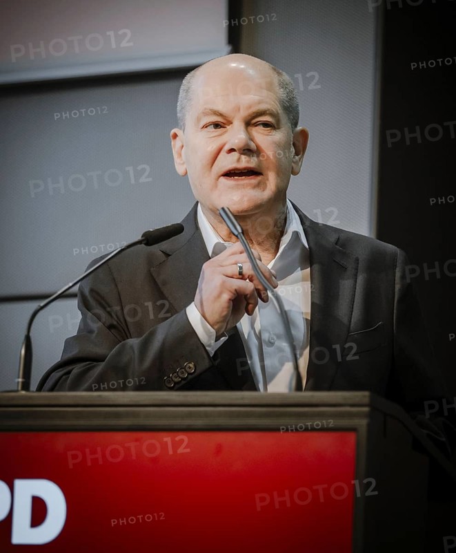 Olaf Scholz (SPD), Federal Chancellor, recorded during his speech at the state representatives' meeting of the SPD Brandenburg in Potsdam, 14 December 2024
