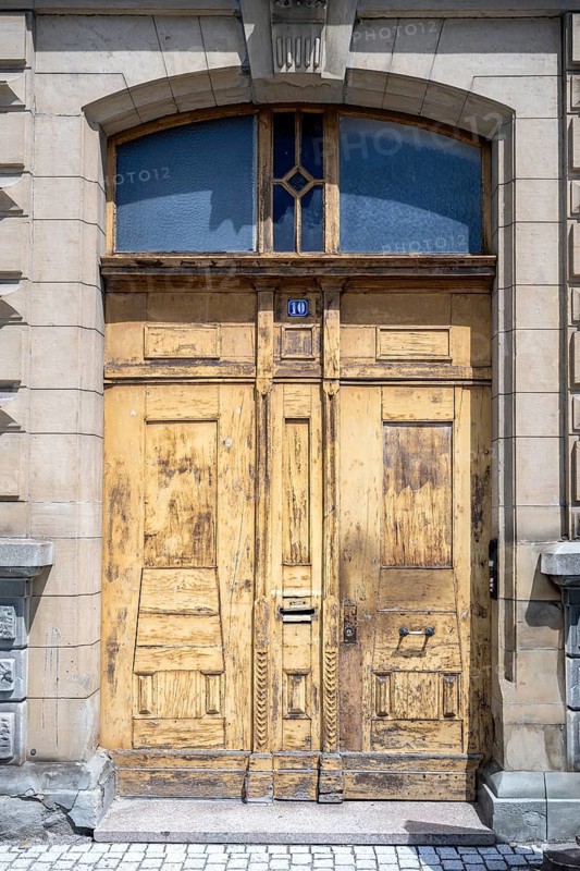An old front door of a town house in the old town centre of Constance, Constance district, Baden-Württemberg, Germany