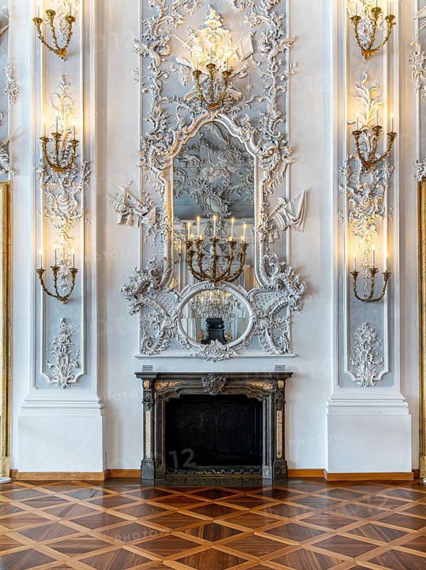 Interior design and exhibition rooms in the Würzburg Residence, imposing 18th century palace with frescoes, paintings and valuable works of art, Würzburg, Bavaria, Germany