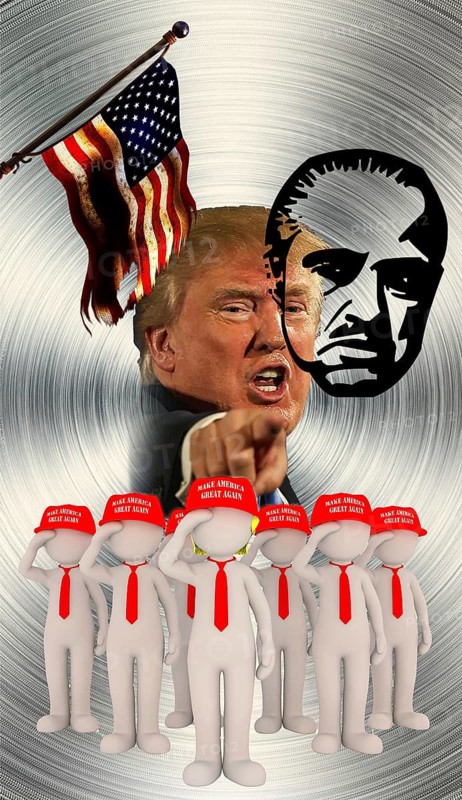 Symbolic image, governing with executive order, democracy versus autocracy, US democracy in danger, criticism of freedom of speech, LGBT, wokeness, EU and Germany as scapegoats, industry, Donald Trump, tariff threats, Elon Musk, Mark Zuckerberg, social networks, fake news, rights broken, hate, hate speech, DSG Digital Services Act, re-election, USA, politics, announcements, vendetta, wanted dictator, Republicans, US electoral system, global danger, lies, 2nd term, global burden, Ukraine war, storm White House, MAGA Make America great again, MAGA term, global burden, Ukrainian war, storm White House, MAGA Make America great again