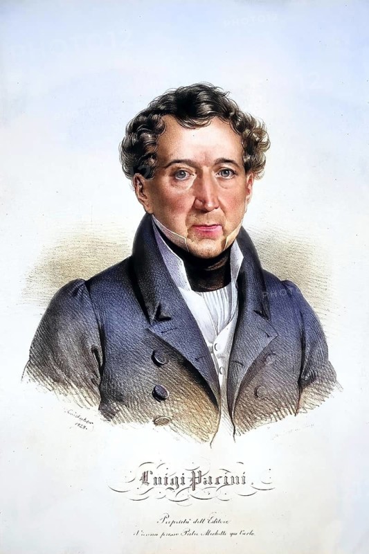 Luigi Pacini (1767-1837), Italian singer (Buffo), father of the composer Giovanni Pacini, Historic, digitally restored reproduction from a 19th century original, Record date not stated
