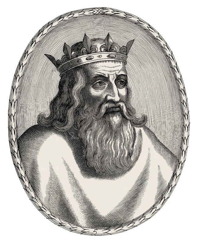 Clovis, Chlodovechus, Chlodwig I., Chlodowech, 466-511, King of the Franks of the Merovingian dynasty, digitally edited