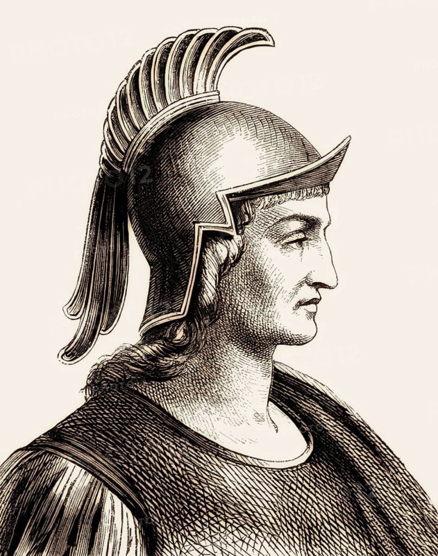 Theodoric the Great, Flavius Theodericus Rex, ca 454-526, king of the Ostrogoths from the Amali family, regent of the Visigoths and Italy, digitally edited