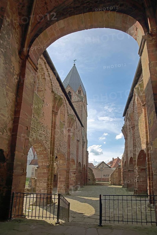 Romanesque funeral church, landmark, interior view, church ruin, Treysa, Schwalmstadt, Hesse, Germany