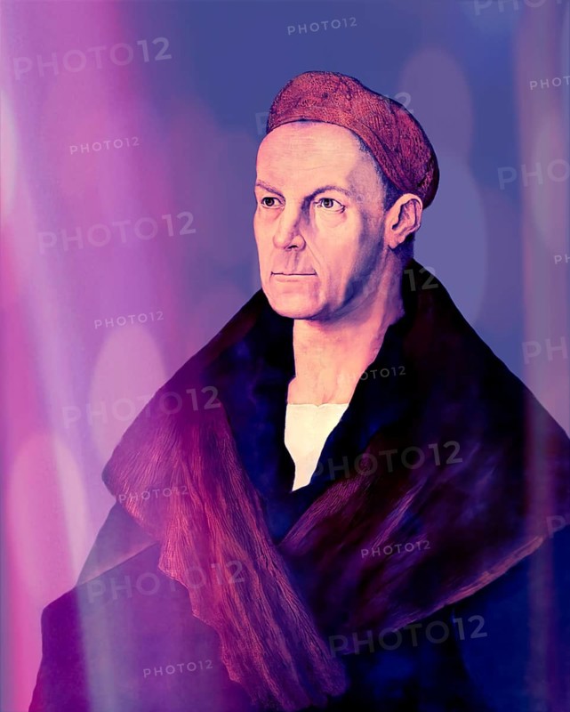 Portrait of Jakob Fugger, 1459, 1525, German businessman, digitally edited according to a painting by Albrecht Dürer, 1518