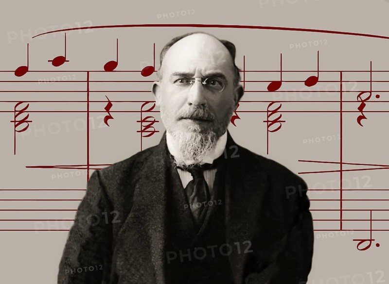 Erik Satie, 1866 – 1925, a French composer and pianist, notesheet for Gymnopédie No. 1, digitally edited, 1909