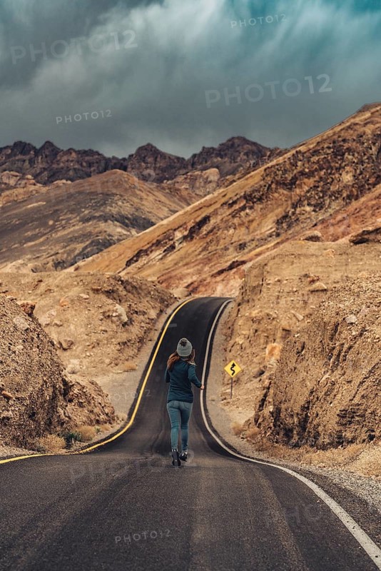 Death Valley woman tourist