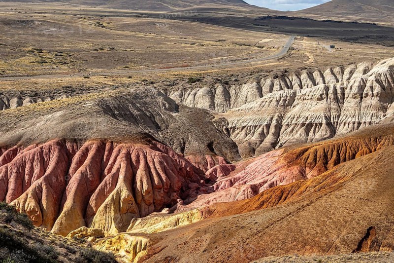Colorful rock formation Tierra de Colores, Parque Patagonia Argentina, Park Patagonia Argentina, Argentina