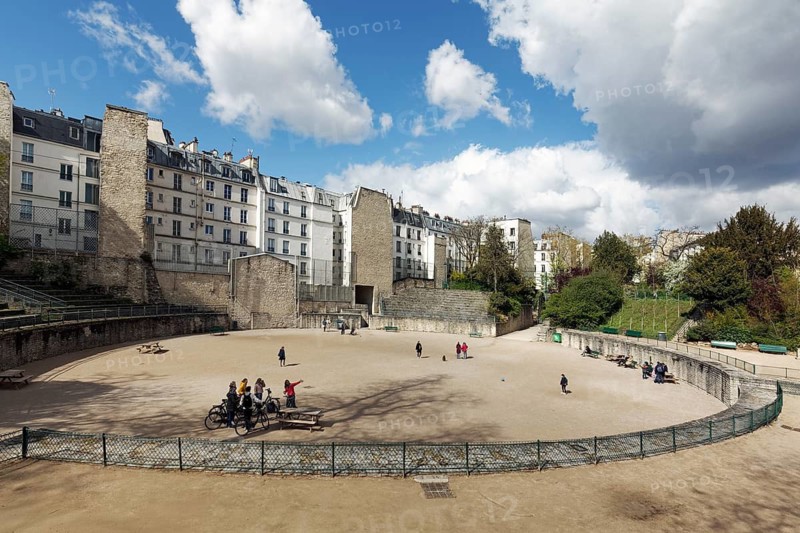 Lutetia Arena, Arenes de Lutèce, Roman Amphitheatre, Latin Quarter, Paris, France
