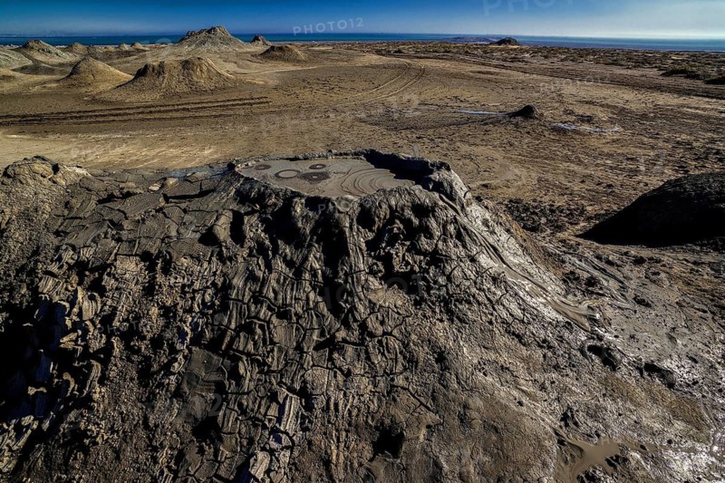 Azerbaijan, mud volcano, Lahic, Europe, Asia