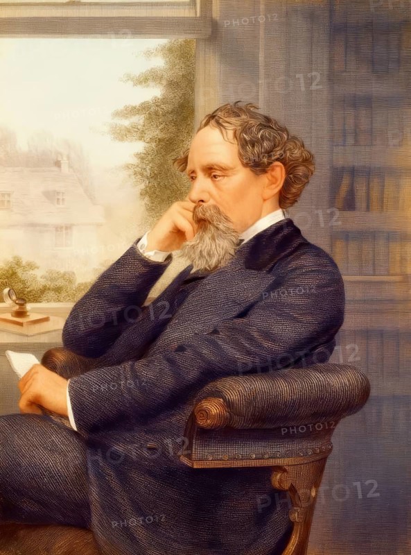 Portrait of Charles John Huffam Dickens or Boz, 1812 - 1870, an English writer