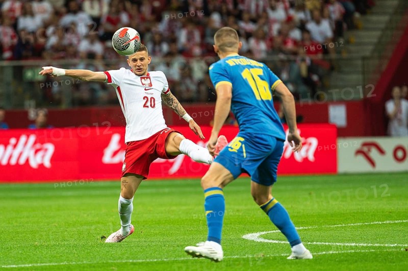 WARSAW, POLAND - JUNE 7, 2024: Friendly soccer match Poland - Ukraine 3:1. In action Sebastian Szymanski.