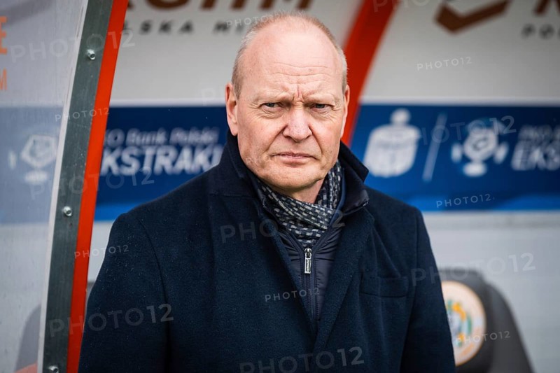 LUBIN, POLAND - MARCH 15, 2026: Football match between KGHM Zaglebie Lubin vs Lech Poznan. Head coach of Lech Niels Frederiksen