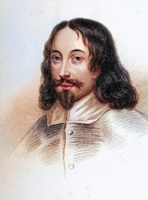 Sir Thomas Browne, 1605-1682, English physician and essayist, Historical, digitally restored reproduction from a 19th century original, Record date not stated