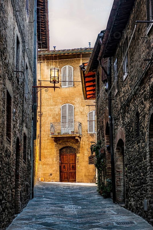 Medieval alley, old town, architecture, door, urban, village, medieval, history, historical, nobodyBuilding, San Gimignano, Tuscany, Italy