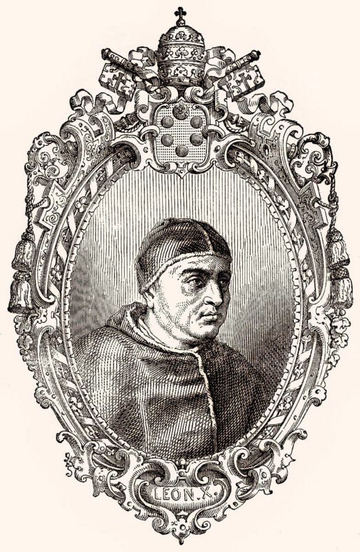 Pope Leo X, 1475 – 1 December 1521, born Giovanni di Lorenzo de' Medici, was Pope from 9 March 1513 to his death