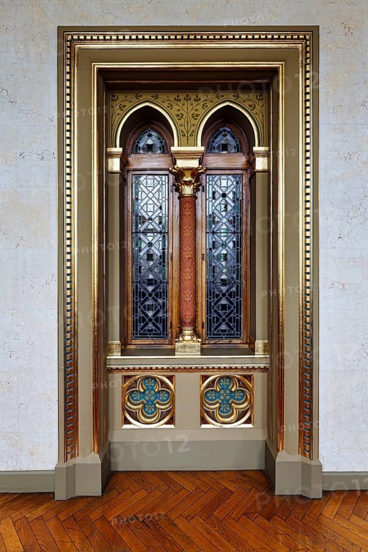Detail, decorated, parliament building, interior, Budapest, Hungary