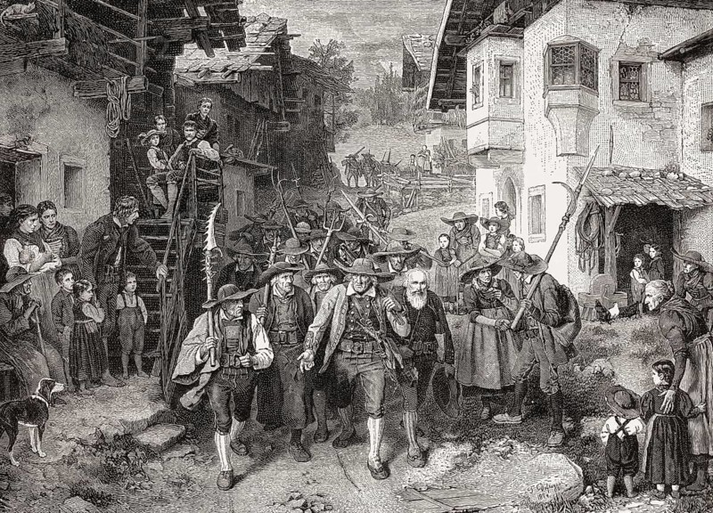 Meeting of the freedom, fighter, Tyrolean Rebellion, 1809