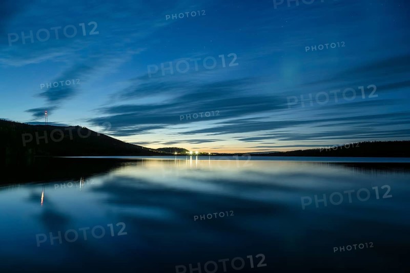Evening at a forest lake, Gällivare, Norrbotten, Lapland, Sweden, September 2023