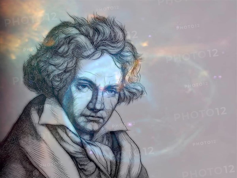 Ludwig van Beethoven, 1770 -1827, German composer, digitally altered