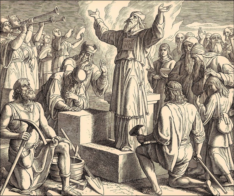 Rebuilding the Jerusalem Temple, Old Testament, by Julius Schnorr von Carolsfeld