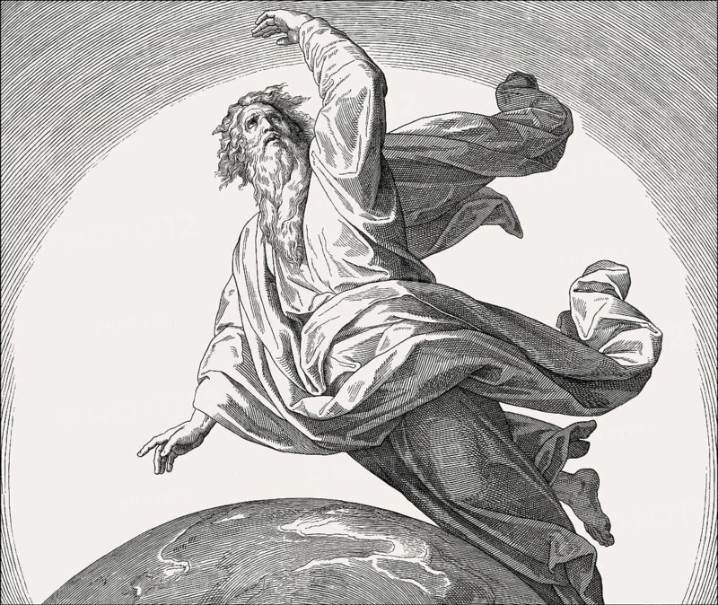 Creation of the Sky, Old Testament, by Julius Schnorr von Carolsfeld, 1860