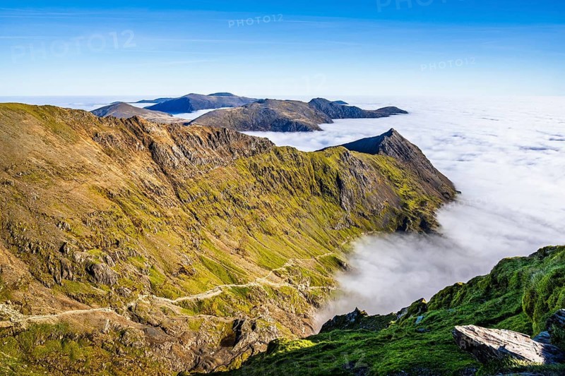 Snowdon Massif, Snowdon Range, Snowdonia, North Wales, UK