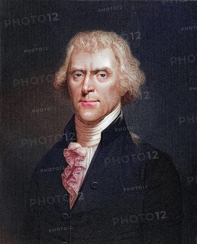 Thomas Jefferson 1743-1826. 3rd President of the U.S.A. From the book Gallery of Portraits, published 1833, Historic, digitally restored reproduction from a 19th century original, Record date not stated