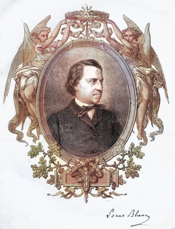 Jean-Joseph-Charles-Louis Blanc (born 29 October 1811 in Madrid, died 6 December 1882 in Cannes) was a French utopian socialist and founder of social democracy, Historical, digitally restored reproduction from a 19th century original, Record date not stated
