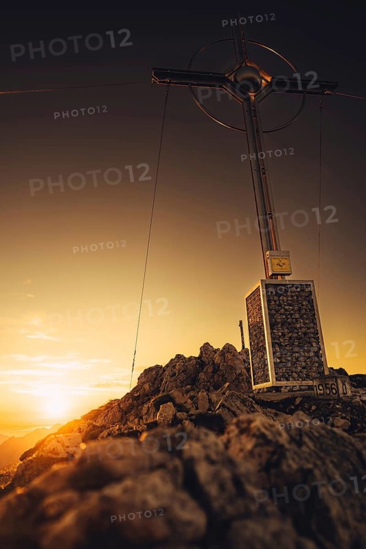 Sunrise hiking tour on the Säuling in the Allgäu in Bavaria, Germany