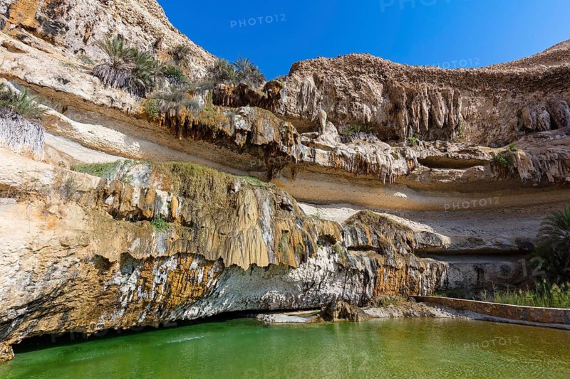 Landscape in Oman, rocks, pool, water, rocky landscape Ash Shuwaymiyah, Wadi Shuwaimiya, Dhofar Governorate, Oman