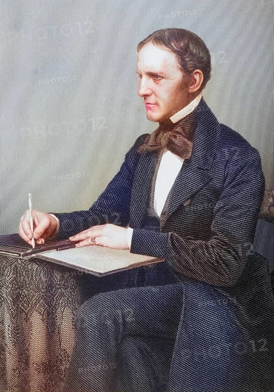 William Hickling Prescott, 1796-1859, American historian, Historical, digitally restored reproduction from a 19th century original, Record date not stated
